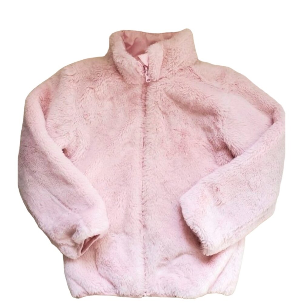 Reversible faux fur puffer teddy spring jacket